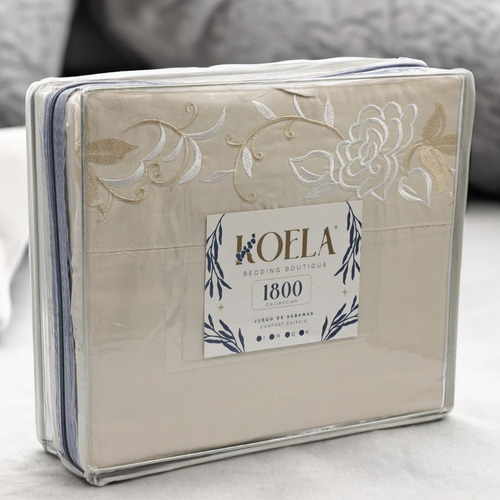 [KO-SAB-006] Juego De Sábanas Individual 1800 Koela Suave Y Transpirables (Azul)