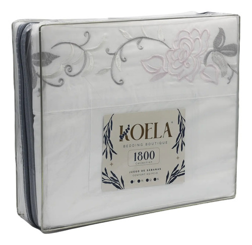 Juego De Sábanas Queen 1800 Koela Suaves Y Transpirables