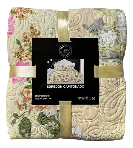 Edredón Capitonado Queen Size Doble Vista  1 Lisa