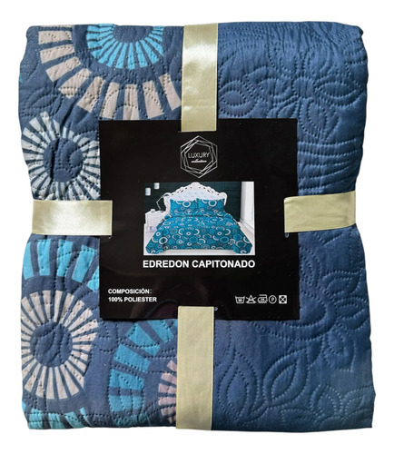 Edredón Capitonado Queen Size Doble Vista  3 Lisa