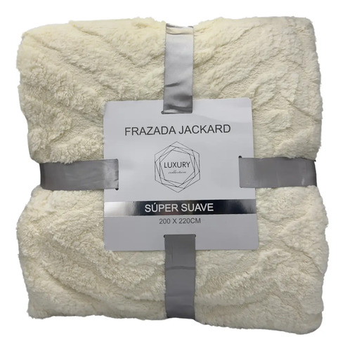 Cobija Frazada Calientita Ultra Suave Reverso Borrega 2x2.2m Color Beige Liso