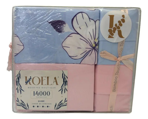 Juego De Sábanas Colección Bambú De Lujo Tamaño Matrimonial Color Rosa Chicle Diseño De La Tela Estampado