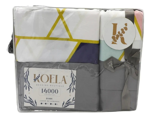 Juego De Sábanas Colección Bambú De Lujo Tamaño King Size Color Gris Diseño De La Tela Estampado