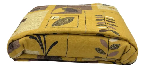 Juego De Sábanas Franela 100% Algodón Cálidas Matrimonial Color Hojas Terracota Floreado