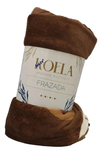 Cobija King Size Estampada Ultra Suave Frazada Manta Koela Color Marrón Diseño De La Tela Circulo Café