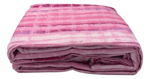 Juego De Sábanas Franela 100% Algodón Cálidas King Size Color Marmol Rosa Ajedrez
