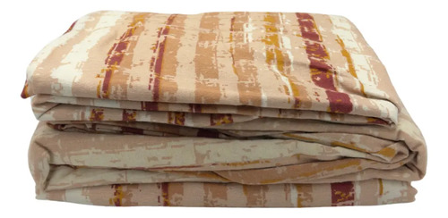 Juego De Sábanas Franela 100% Algodón Cálidas King Size Color Marmol Terracota
