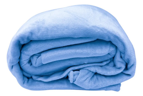 Juego De Sábanas Tela Flannel Invernal Hoteleras King Size Azul Cielo