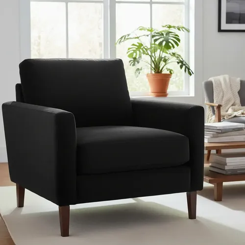 Protector Cubre Salas Elástico 3 Piezas Velvet Aterciopelado Negro