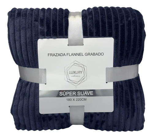 Frazada Flannel Grabado Manta Surcos Súper Suave 1.8x2.2m